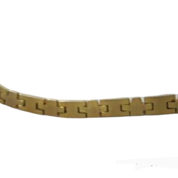 Vtg early 90s Goldtone Womens Womens Chunky Link Necklace Bracelet Jewelry set - Picture 8 of 9